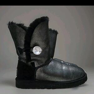 Ugg Bailey Button Bling Shimmer Winter Snow Boots 1007424 Women Size 7